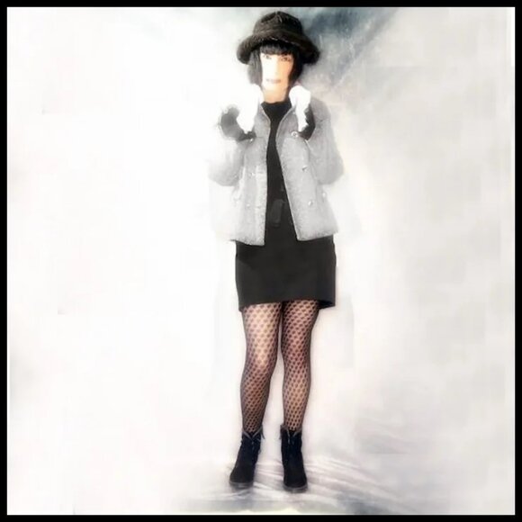 Blazer Tweed Multi Fleck, Fall Winter Double Breasted Jacket -- 50s Vintage! - Picture 8 of 16